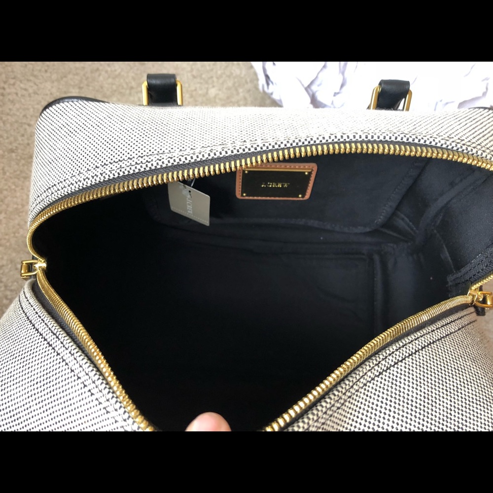 Last chance! NWT Jcrew 2014 Canvas/Leather Satchel - Picture 7 of 8